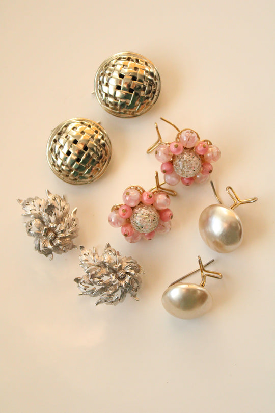 Vintage Judith McCann Wingback Earrings | Set Of 4