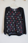 Sonoma Christmas Tree Design Fleece Top | XXL