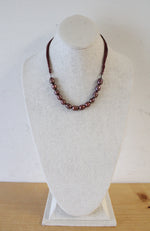 Plum Colored Baroque Pearl Necklace