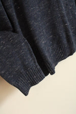NEW Calvin Klein Cotton Navy blue LS Quarter Button Sweater | 10/12