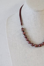 Plum Colored Baroque Pearl Necklace