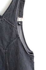 Universal Thread Black Denim Overalls with Adjustable Straps | 8