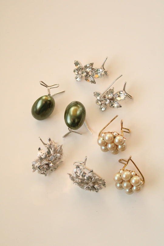 Vintage Judith McCann Wingback Earrings | Set Of 4