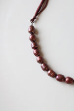 Plum Colored Baroque Pearl Necklace