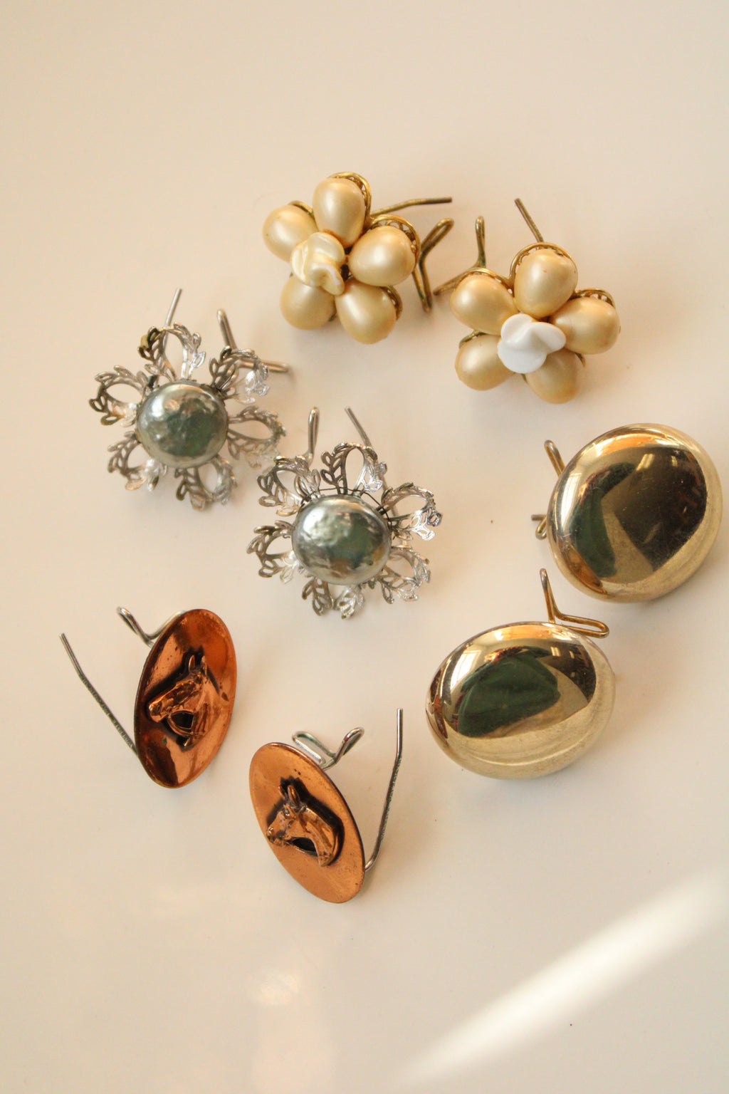 Vintage Judith McCann Wingback Earrings | Set Of 4