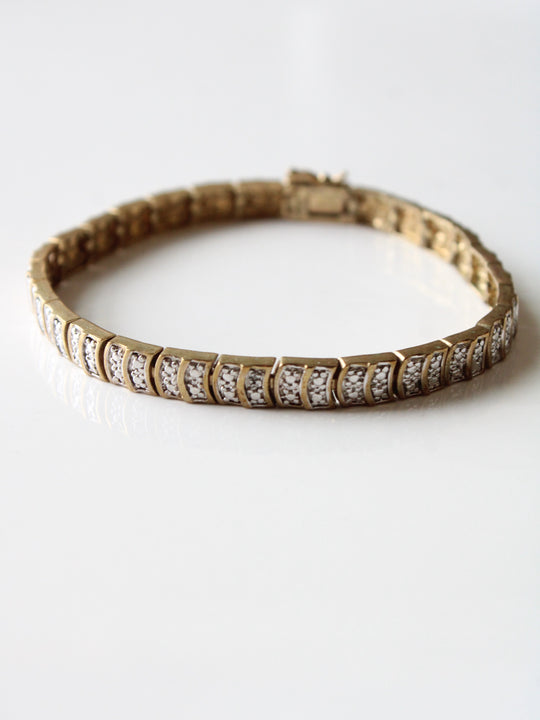 Gold Tone Sterling Bracelet