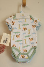 NEW Millie and Miles Safari 3 piece Onesie Set with Hat and Socks | 0-3MO