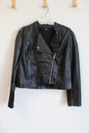 Trac Black Vegan Leather Moto Jacket | 3XL