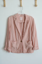 NEW Candie's Salmon Striped Long Sleeved Blazer | XS