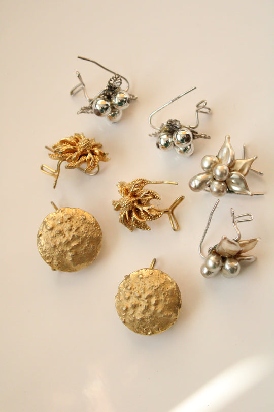 Vintage Judith McCann Wingback Earrings | Set Of 4