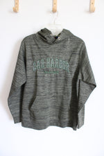 Basix Of America Bar Harbor Maine Green Fleece Lined Hoodie | S