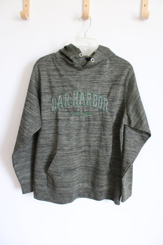 Basix Of America Bar Harbor Maine Green Fleece Lined Hoodie | S