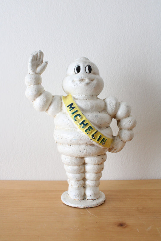 Vintage Michelin Man Cast Iron Coin Bank