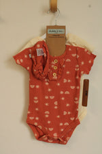 NEW Charlotte and Star Orange and Off-white 3 Piece Set with Headband | 6-9MO