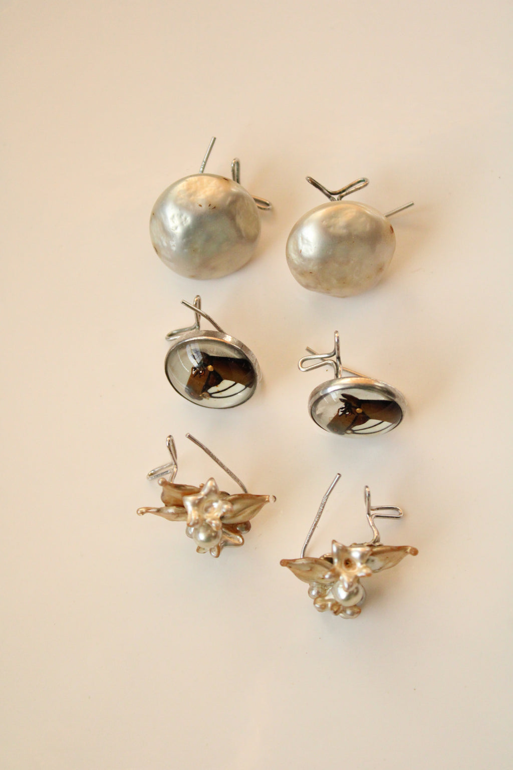 Vintage Judith McCann Wingback Earrings | Set Of 3