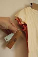 NEW Charlotte and Star Orange and Off-white 3 Piece Set with Headband | 6-9MO