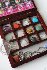 Heart Multi-Stone Pendant & Chains Necklace Set