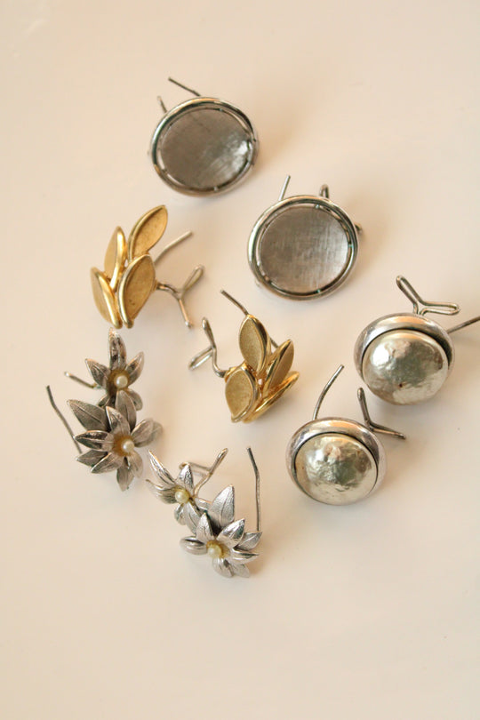 Vintage Judith McCann Wingback Earrings | Set Of 4