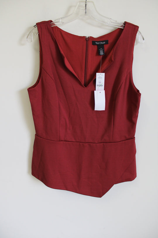 NEW White House Black Market Cinnamon Asymmetrical Tank Top | 12