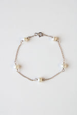Genuine Pearl Sterling Silver Bracelet