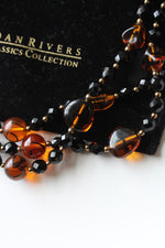 Joan Rivers Classics Collection Amber-Colored Glass Beaded Necklace