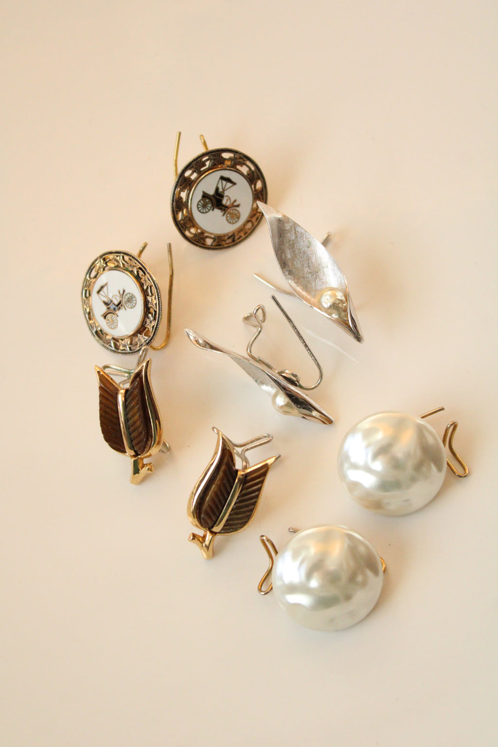 Vintage Judith McCann Wingback Earrings | Set Of 4