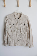 Eddie Bauer Cream Button-Down Jacket | M