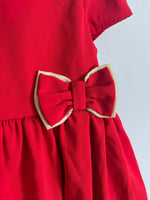 Disney Baby Red And Gold Minnie Mouse Dress With Bow | 18-24 Months