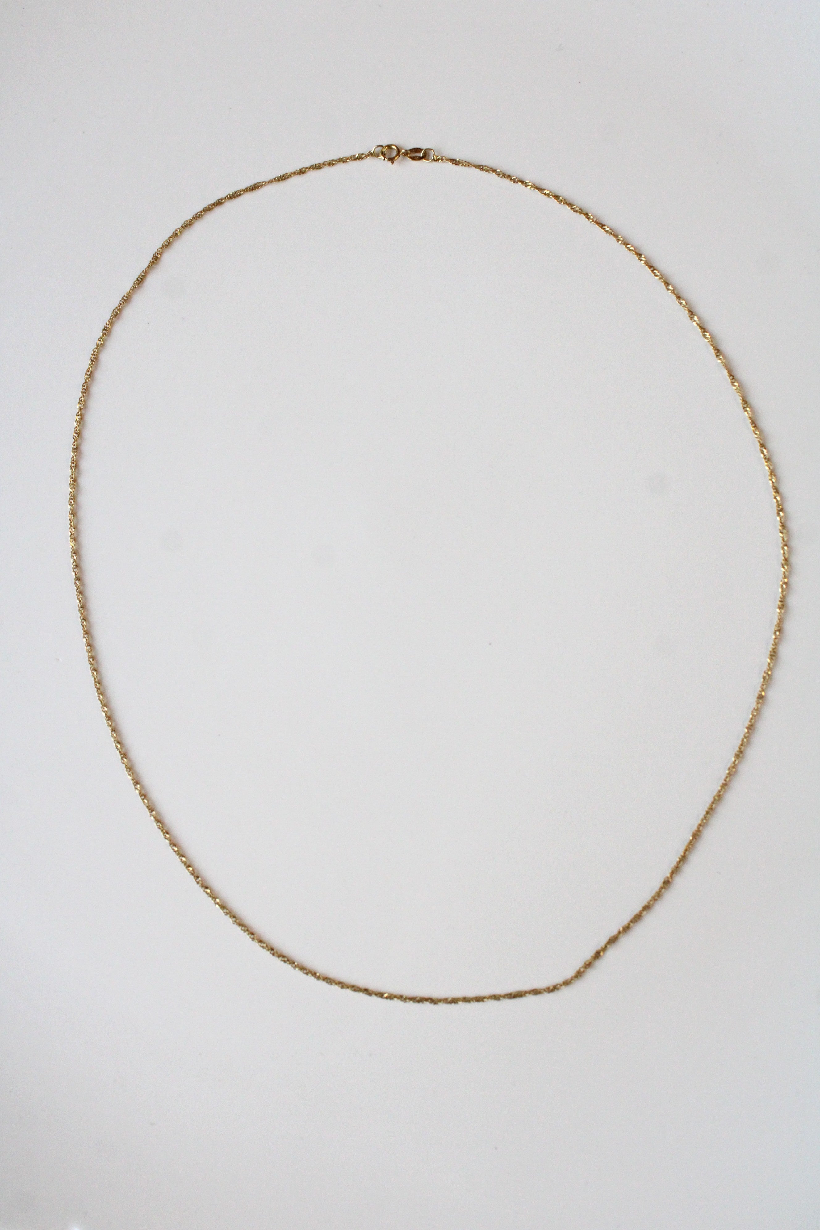 14K Yellow Gold Twist Chain Necklace