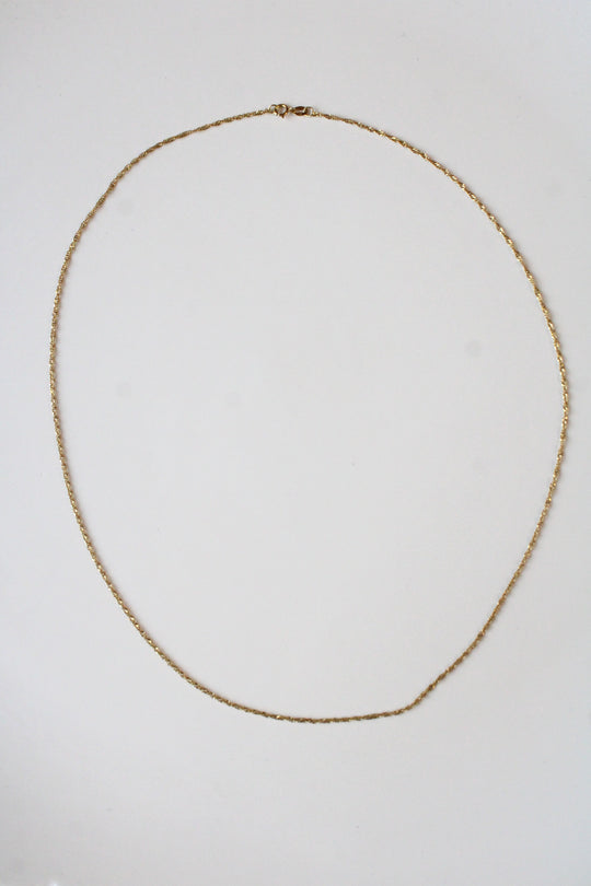 14K Yellow Gold Twist Chain Necklace