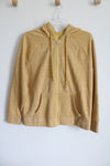 Time And Tru Yellow Fleece Lined Zip Up Jacket | L