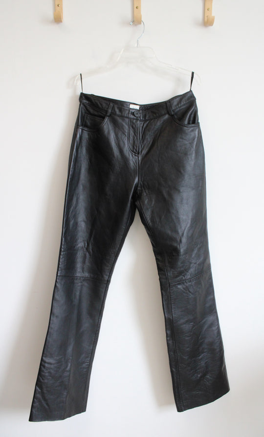 Neiman Marcus Black Genuine Leather Pants | 12