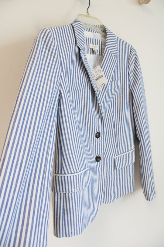 NEW J.Crew Blue White Striped Blazer | 4