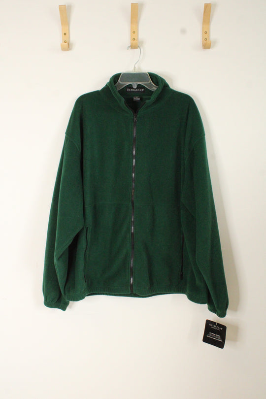 NEW Ultra Club Corvette Green Zip Fleece | 2XL