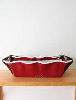 NEW Crofton Red Floral Ceramic Baking Dish Set