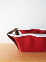 NEW Crofton Red Floral Ceramic Baking Dish Set