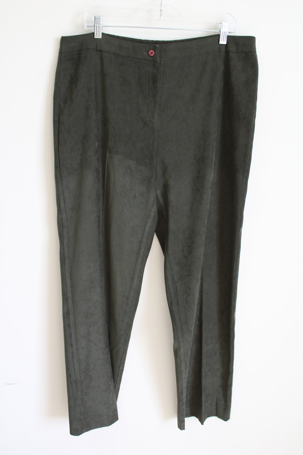 Requirements Olive Green Sueded Pants | 14