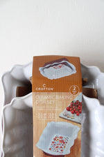 NEW Crofton Red Floral Ceramic Baking Dish Set