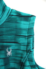 NEW Spyder Teal Windprint Full Zip Sleeveless Vest | M