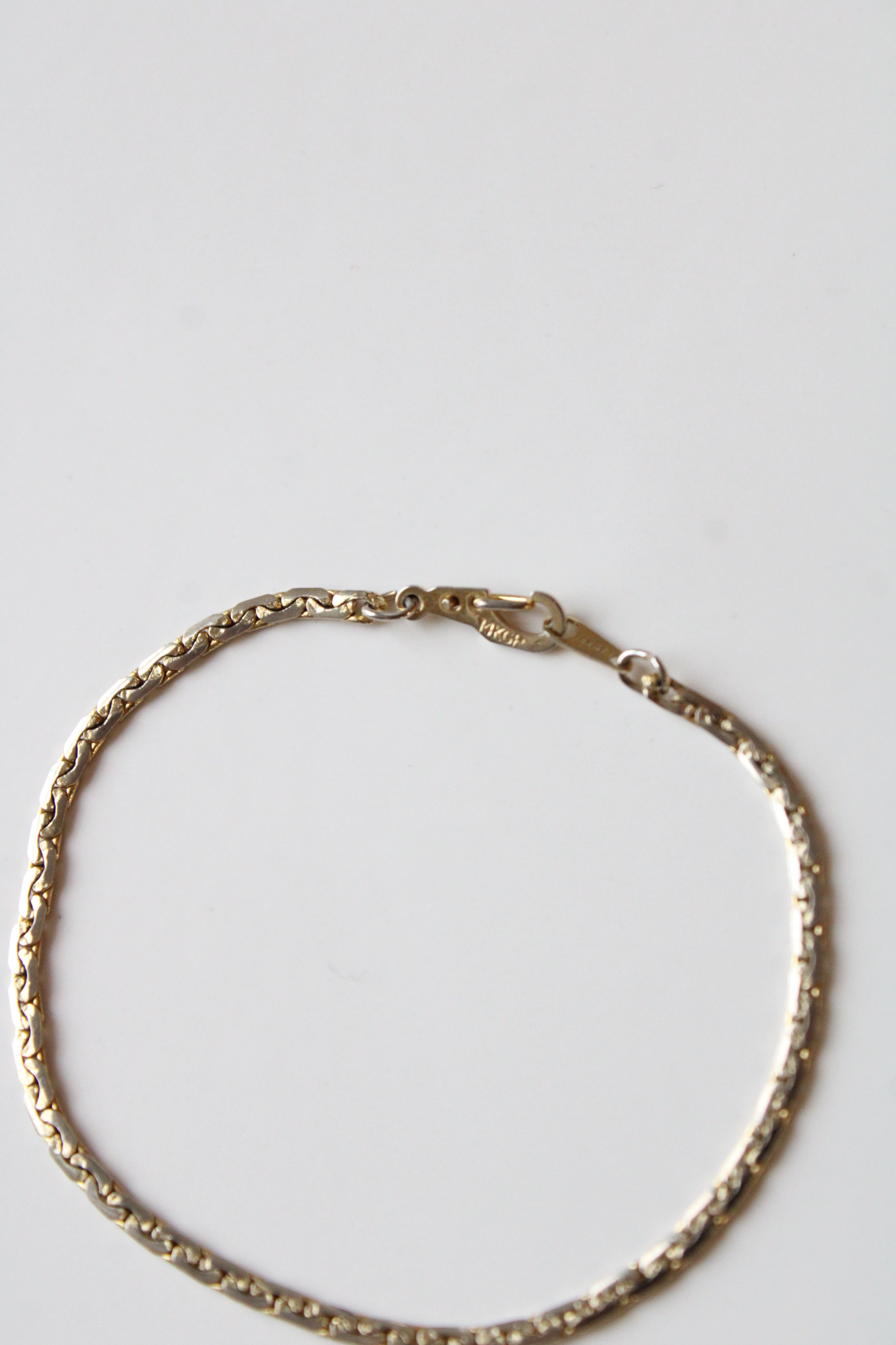 14K Yellow Gold Plated Chain Bracelet