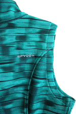 NEW Spyder Teal Windprint Full Zip Sleeveless Vest | M
