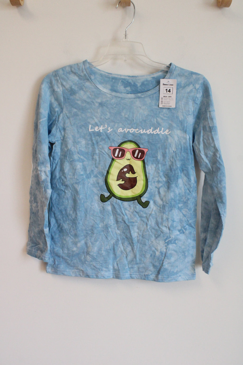 NEW Let's Avacuddle Blue Tie Dye Long Sleeved Top | 14