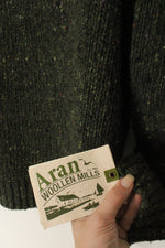 Aran Woolen Mills Quarter Zip Wool Sweater | L