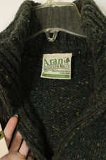 Aran Woolen Mills Quarter Zip Wool Sweater | L