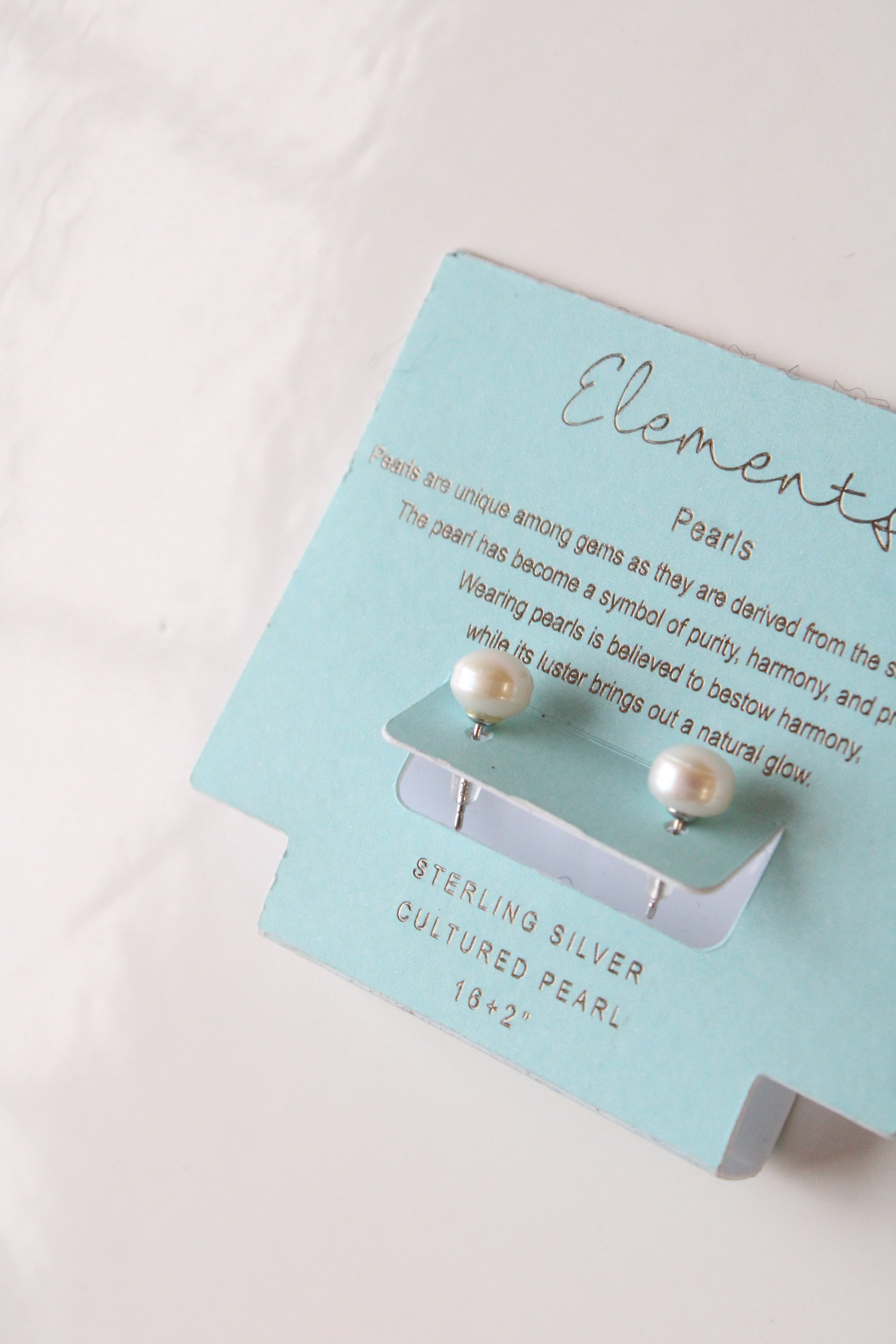 Elements Sterling Silver Cultured Pearl Stud Earrings