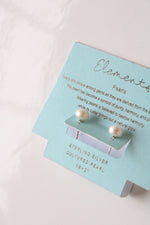 Elements Sterling Silver Cultured Pearl Stud Earrings