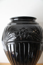 Vintage Anchor Hocking Black Vase | 16"