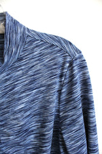 Zenerge by Chico's Blue Heathered Full Zip Long Sleeve Jacket | 2