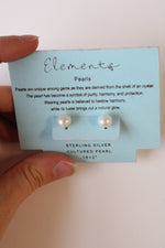 Elements Sterling Silver Cultured Pearl Stud Earrings