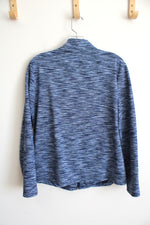 Zenerge by Chico's Blue Heathered Full Zip Long Sleeve Jacket | 2